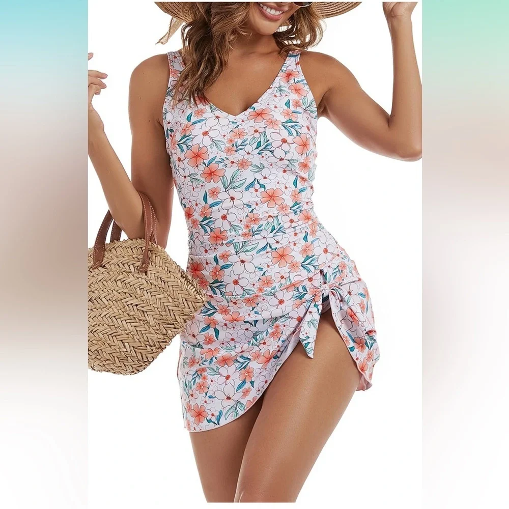 🆕 Women Tummy Control Swimdress Skirt Bathing Suit - Picture 1 of 3